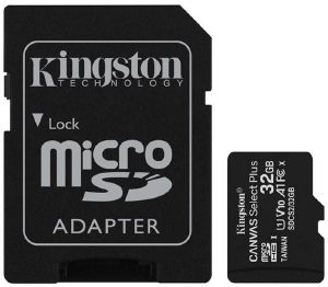 KINGSTON SDCS2/64GB CANVAS SELECT PLUS 64GB MICRO SDXC 100R A1 C10 CARD + SD ADAPTER KINGSTON SDCS2/64GB CANVAS SELECT PLUS 64GB MICRO SDXC 100R A1 C10 CARD + SD ADAPTER
