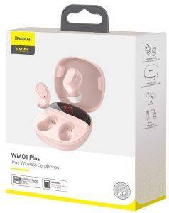 BASEUS WM01 PLUS ENCOK TWS TRUE WIRELESS BLUETOOTH HEADSET PINK