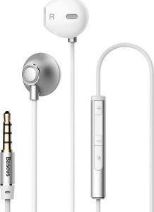 BASEUS WIRED HANDSFREE ENCOK H06 SILVER BASEUS WIRED HANDSFREE ENCOK H06 SILVER