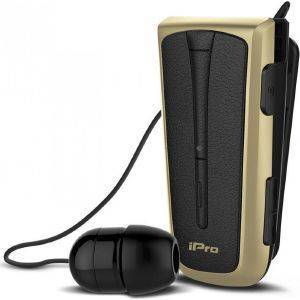 IPRO RH219S STEREO BLUETOOTH HEADSET RETRACTABLE BLACK/GOLD