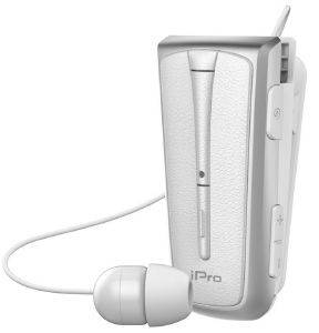 IPRO RH219S STEREO BLUETOOTH HEADSET RETRACTABLE WHITE/SILVER