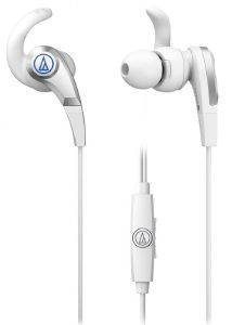 AUDIO TECHNICA ATH-CKX5IS SONICFUEL IN-EAR HEADPHONES WITH IN-LINE MIC & CONTROL WHITE