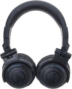 AUDIO TECHNICA ATH-PRO500MK2 PRO DJ MONITOR HEADPHONES BLACK