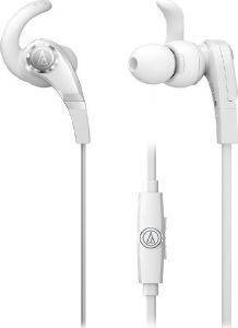 AUDIO TECHNICA ATH-CKX7IS SONICFUEL IN-EAR HEADPHONES WITH IN-LINE MIC & CONTROL WHITE