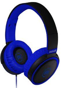 HEADPHONES WITH MICROPHONE MAXELL B52 BLACK AND BLUE HEADPHONES WITH MICROPHONE MAXELL B52 BLACK AND BLUE