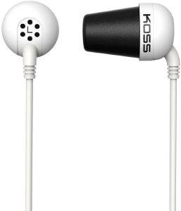 KOSS THE PLUG COLORS IN EAR HEADPHONES WHITE KOSS THE PLUG COLORS IN EAR HEADPHONES WHITE