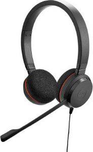 HEADPHONES JABRA EVOLVE 20 STEREO, MICROPHONE, BLACK