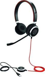 HEADPHONES JABRA EVOLVE 40 STEREO, MICROPHONE, BLACK