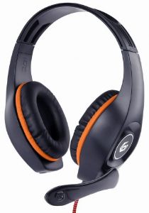 GEMBIRD GHS-05-O GAMING HEADSET WITH VOLUME CONTROL, ORANGE-BLACK, 3.5 MM