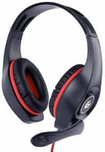 GEMBIRD GHS-05-R GAMING HEADSET WITH VOLUME CONTROL, RED-BLACK, 3.5 MM