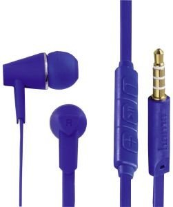 HAMA 184009 HAMA JOY HEADPHONES, IN-EAR, MICROPHONE FLAT RIBBON CABLE BLUE