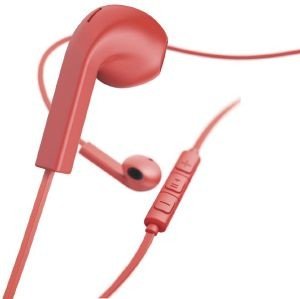HAMA 184040 ADVANCE HEADPHONES EARBUDS MICROPHONE FLAT RIBBON CABLE RED HAMA 184040 ADVANCE HEADPHONES EARBUDS MICROPHONE FLAT RIBBON CABLE RED