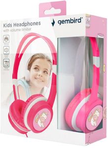 GEMBIRD MHP-JR-PK KIDS HEADPHONES WITH VOLUME LIMITER PINK