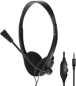 LOGILINK HS0055 STEREO HEADSET, 1X 3.5 MM STEREO PLUG, MICROPHONE