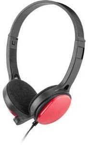 UGO USL-1222 ON-EAR HEADSET WITH MIC RED