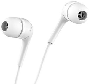 HOCO EARPHONES DRUMBEAT UNIVERSAL WITH MIC M40 WHITE