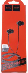 HOCO EARPHONES INITAL SOUND UNIVERSAL WITH MIC M14 BLACK