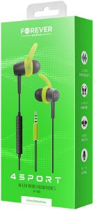 FOREVER SP-100 WIRED EARPHONES 4SPORT GREEN