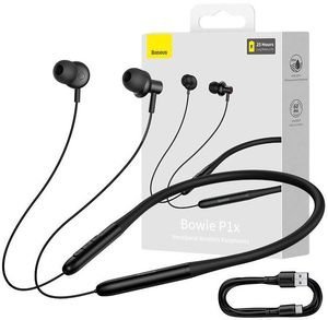 BASEUS BOWIE P1X IN-EAR NECKBAND WIRELESS EARPHONES BLACK BASEUS BOWIE P1X IN-EAR NECKBAND WIRELESS EARPHONES BLACK