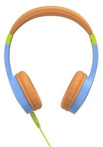 HAMA 184106 KIDS GUARD CHILDRENS HEADPHONES ON-EAR VOLUME LIMITER FLEXIBLE BLUE