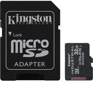 KINGSTON SDCIT2/32GB 32GB INDUSTRIAL MICRO SDHC UHS-I CLASS 10 U3 V30 A1 WITH SD ADAPTER KINGSTON SDCIT2/32GB 32GB INDUSTRIAL MICRO SDHC UHS-I CLASS 10 U3 V30 A1 WITH SD ADAPTER