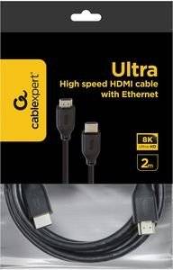 GEMBIRD CC-HDMI8K-2M ULTRA HIGH SPEED HDMI CABLE WITH ETHERNET, 8K SELECT SERIES, 2 M