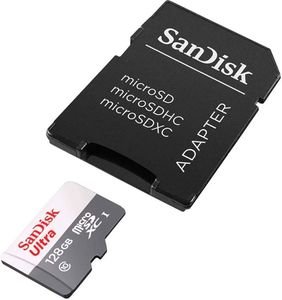 SANDISK SDSQUNR-128G-GN3MA ULTRA 128GB MICRO SDXC UHS-I CLASS 10 + SD ADAPTER SANDISK SDSQUNR-128G-GN3MA ULTRA 128GB MICRO SDXC UHS-I CLASS 10 + SD ADAPTER