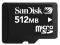 SANDISK 512MB MICRO SECURE DIGITAL