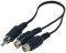 KONIG CABLE-457/02 2XRCA FEMALE TO 1XRCA MALE...