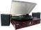 BIGBEN TD85 TURNTABLE 33/45/78 RPM BLACK/RED WITH USB SLOT + 2 SPEAKERS