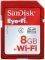 SANDISK 8GB SD HIGH CAPACITY EYE-FI WIRELESS MEMORY CARD WITH ADAPTER CLASS 4