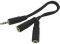 KONIG CABLE-415/0.20 3.5MM Y-ADAPTER 0.20M BL...