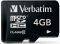 VERBATIM 44011 MICROSDHC 4GB CLASS 10 VERBATIM 44011 MICROSDHC 4GB CLASS 10