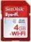 SANDISK 4GB SD HIGH CAPACITY EYE-FI WIRELESS MEMORY CARD WITH ADAPTER CLASS 4 SDSDWIFI-004G-X46