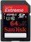 SANDISK EXTREME 64 GB SDXC CLASS 10 UHS-1 FLASH MEMORY CARD 45MB/S SDSDX-064G-X46