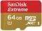 SANDISK SDSDQXL-064G EXTREME 64GB MICRO SDXC UHS-I CLASS 10