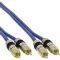 INLINE RCA AUDIO CABLE GOLD PLATED PLUG 2XRCA...