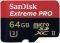 SANDISK SDSQXPJ-064G 64GB EXTREME PRO MICRO S...