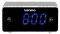 LENCO CR-520 STEREO CLOCK RADIO WITH 1.2\'\' BLUE DISPLAY AND USB CHARGER SLIVER