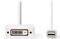 NEDIS CCGP37460WT02 MINI DISPLAYPORT MALE - DISPLAYPORT FEMALE+DVI-D 24+1-PIN FEMALE+HDMI 0.2M WHIT