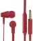 HAMA 184010 JOY HEADPHONES IN-EAR MICROPHONE FLAT RIBBON CABLE RED