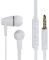 HAMA 184010 JOY HEADPHONES IN-EAR MICROPHONE FLAT RIBBON CABLE WHITE