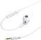 HAMA 184010 JOY HEADPHONES IN-EAR MICROPHONE FLAT RIBBON CABLE WHITE