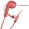 HAMA 184040 ADVANCE HEADPHONES EARBUDS MICROPHONE FLAT RIBBON CABLE RED