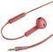 HAMA 184040 ADVANCE HEADPHONES EARBUDS MICROPHONE FLAT RIBBON CABLE RED