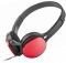 UGO USL-1222 ON-EAR HEADSET WITH MIC RED