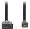 NEDIS CVGP34790BK02 HIGH SPEED HDMI CABLE WITH ETHERNET, HDMI MICRO - HDMI FEMALE 0.2M