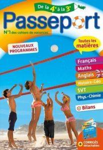 PASSEPORT TOUTES LES MATIERES - DE LA 4E VERS LA 3E