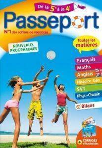 PASSEPORT TOUTES LES MATIERES - DE LA 5E A LA 4E