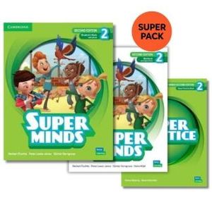 SUPER MINDS 2 SUPER PACK 2 (STUDENTS BOOK +  WORKBOOK + SUPER PRACTICE + WORDLIST) 2ND ED